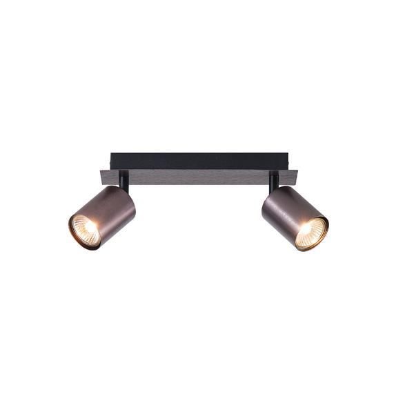 ΣΠΟΤ ΑΛΟΥΜΙΝΙΟ 2ΦΩΤΟ 2XGU10 Max 7W 250X120mm ΓΚΡΙ ARTE ILLUMINA LUXY Eurolamp 145-25266