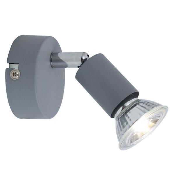 ΣΠΟΤ ΚΙΝΗΤΟ ΜΕΤΑΛΛΟ 1XGU10 Max 7W 70X70X105mm ΓΚΡΙ ARTE ILLUMINA VORRAS Eurolamp 145-25243