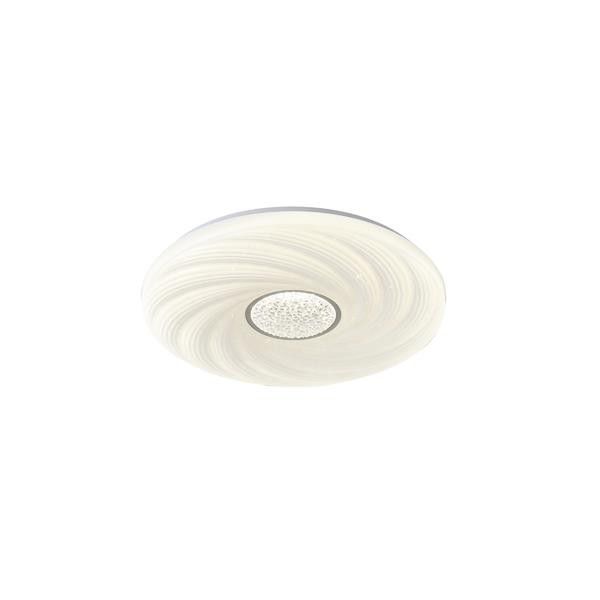 ΠΛΑΦΟΝΙΕΡΑ ΜΕΤΑΛΛΟ-ΠΛΑΣΤΙΚΟ LED 60W 5580Lm 3CCT(3000-4000-6500K) Φ480X75mm ΛΕΥΚΟ ARTE ILLUMINA TRIANO Eurolamp 144-51039