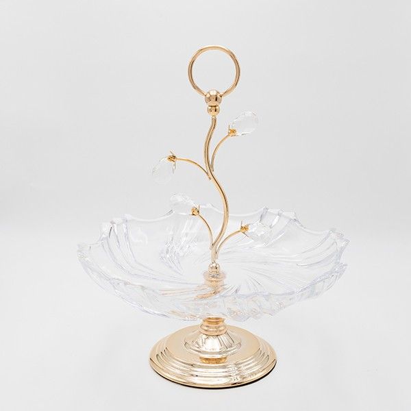 ΟΡΝΤΕΡΒΙΕΡΑ ΜΕΤΑΛΛΙΚΗ ΜΕ ΓΥΑΛΙ ΧΡΥΣΗ 33x38.5cm Eurolamp 819-00260