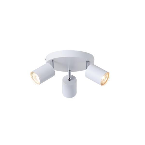 ΣΠΟΤ ΜΕΤΑΛΛΟ 3ΦΩΤΟ 3XGU10 Max 7W Φ180X135mm ΛΕΥΚΟ ARTE ILLUMINA OLYMP Eurolamp 145-25228