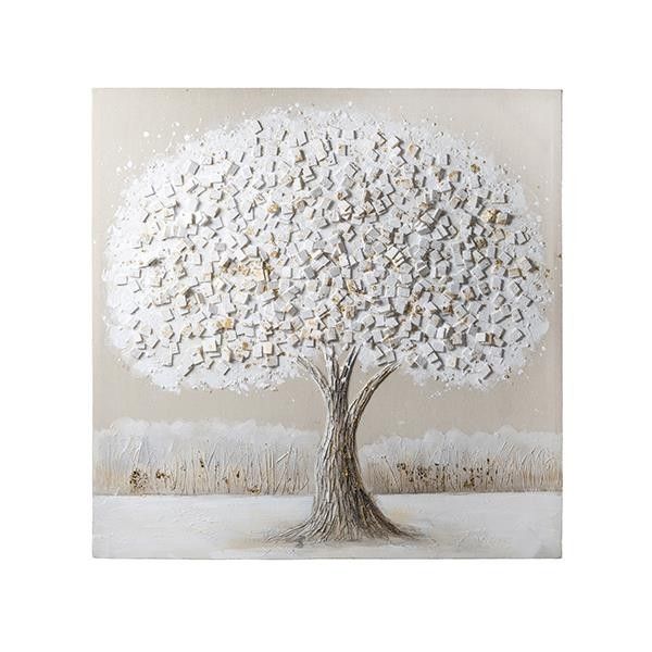 ΠΙΝΑΚΑΣ ΔΕΝΤΡΟ ΚΑΦΕ - ΛΕΥΚΟ 100x3x100cm Eurolamp 812-10031