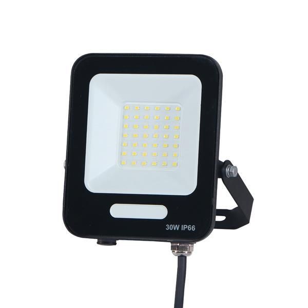 ΠΡΟΒΟΛΕΑΣ LED SMD 30W ΜΑΥΡΟΣ IP66 3000K PLUS Eurolamp 147-69008