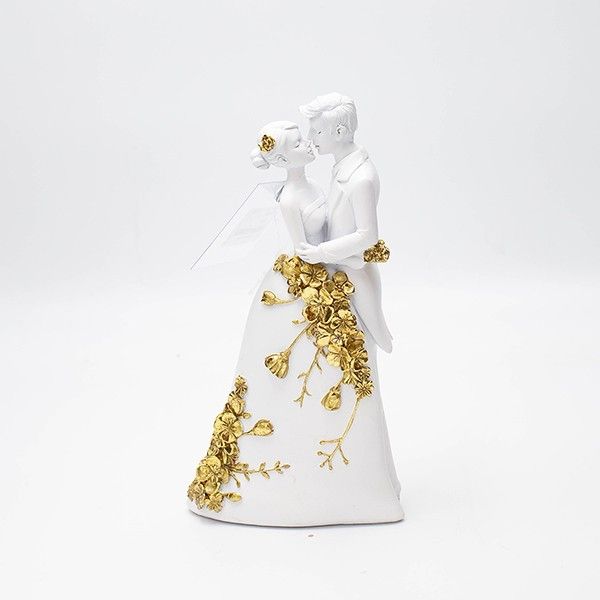 ΖΕΥΓΑΡΙ ΠΟΛΥΡΕΖΙΝ ΛΕΥΚΟ - ΧΡΥΣΟ 11.2x5x20cm Eurolamp 819-00908