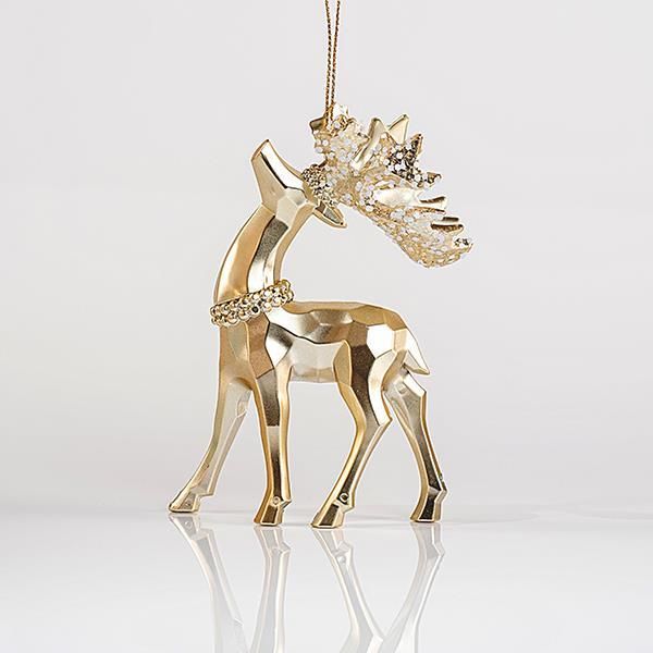 ΤΑΡΑΝΔΟΣ ΑΚΡΥΛΙΚΟΣ, ΜΑΤ ΧΡΥΣΟ, ΜΕ GLITTER, 7x11,6cm Eurolamp 600-44650