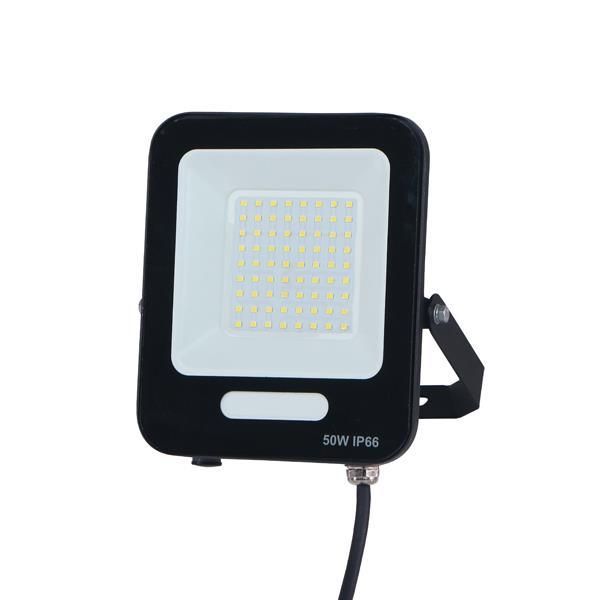 ΠΡΟΒΟΛΕΑΣ LED SMD 50W ΜΑΥΡΟΣ IP66 3000K PLUS Eurolamp 147-69011