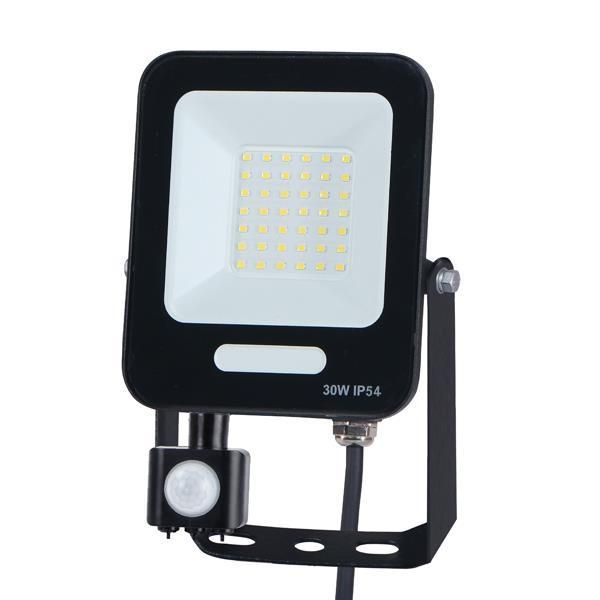 ΠΡΟΒΟΛΕΑΣ LED 30W SMD ΜΕ ΠΕΡΙΣΤΡΕΦΟΜΕΝΟ ΑΝΙΧΝΕΥΤΗ ΚΙΝΗΣΗΣ ΜΑΥΡΟΣ IP54 3000K PLUS Eurolamp 147-69068