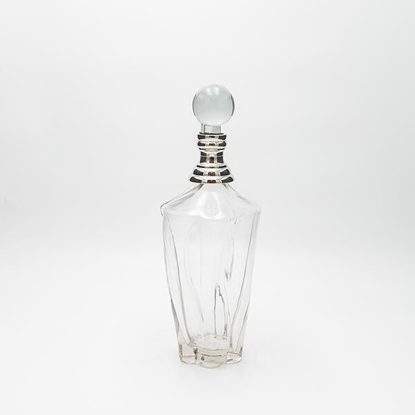 ΚΑΡΑΦΑ ΓΥΑΛΙΝΗ - ΜΕΤΑΛΛΙΚΗ ΑΣΗΜΙ  10x33cm Eurolamp 752-10520
