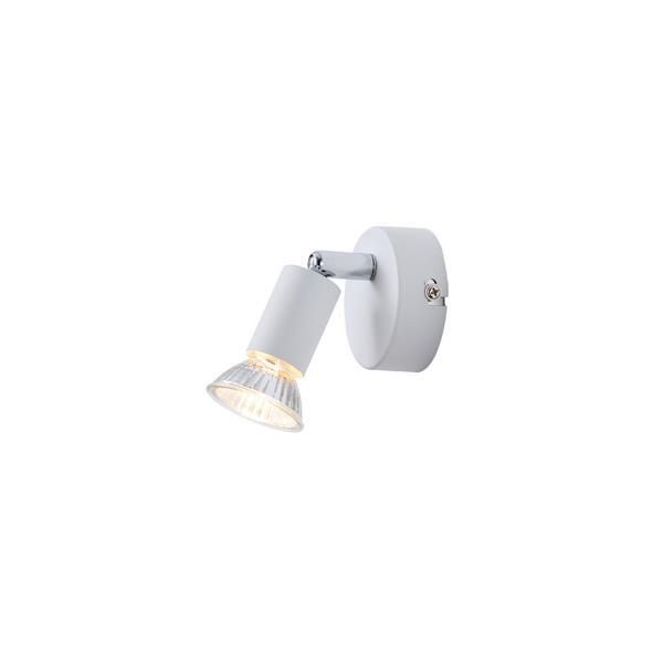 ΣΠΟΤ ΚΙΝΗΤΟ ΜΕΤΑΛΛΟ 1XGU10 Max 7W 70X70X105mm ΛΕΥΚΟ ARTE ILLUMINA VORRAS Eurolamp 145-25239