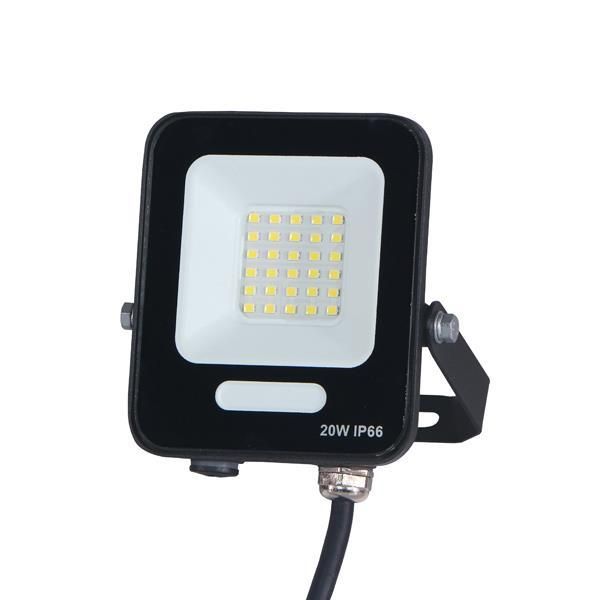 ΠΡΟΒΟΛΕΑΣ LED SMD 20W ΜΑΥΡΟΣ IP66 6500K PLUS Eurolamp 147-69003