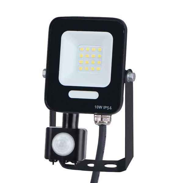ΠΡΟΒΟΛΕΑΣ LED 10W SMD ΜΕ ΠΕΡΙΣΤΡΕΦΟΜΕΝΟ ΑΝΙΧΝΕΥΤΗ ΚΙΝΗΣΗΣ ΜΑΥΡΟΣ IP54 6500K PLUS Eurolamp 147-69060