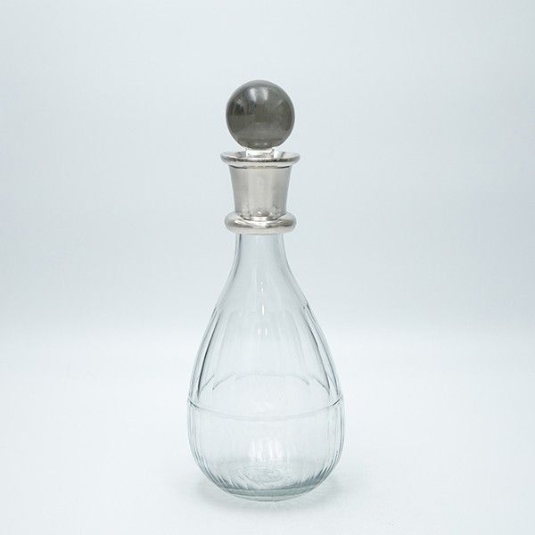 ΚΑΡΑΦΑ ΓΥΑΛΙΝΗ-ΜΕΤΑΛΛΙΚΗ ΑΣΗΜΙ 28x10.5cm Eurolamp 819-01271