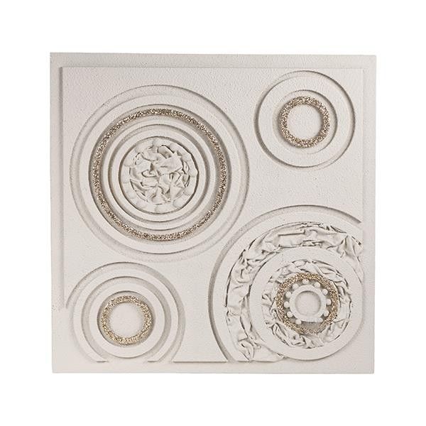 ΠΙΝΑΚΑΣ ΚΥΚΛΟΙ ΜΠΕΖ - ΧΡΥΣΟΣ 80x3x80cm Eurolamp 812-20050