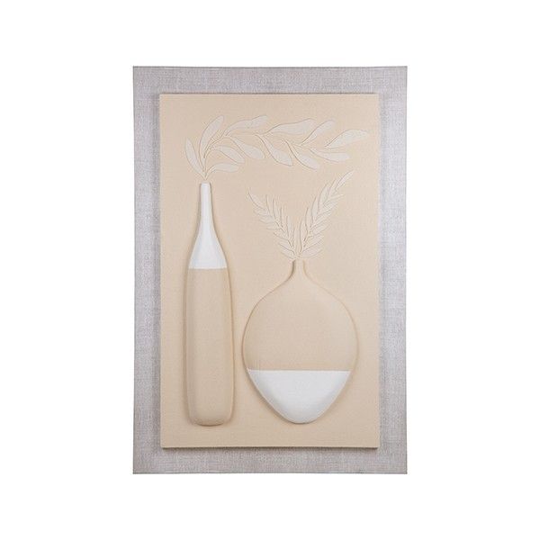 ΠΙΝΑΚΑΣ ΚΑΜΒΑΣ 3D ΒΑΖΑ ΛΕΥΚΟΣ - ΜΠΕΖ 80x120cm Eurolamp 812-20128