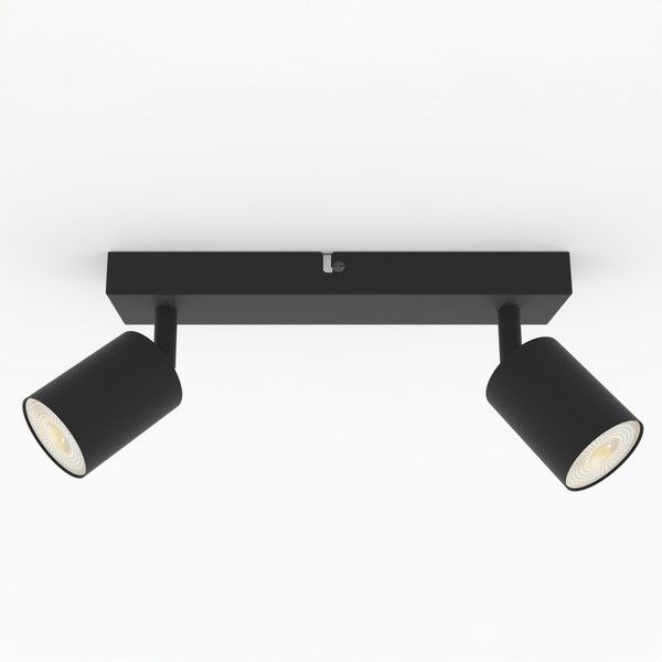 ΣΠΟΤ ΟΡΟΦΗΣ ΔΙΠΛΟ GU10 Max5w Φ200x60x105mm S1962 ΜΑΥΡΟ ARTE ILLUMINA BRAVA Eurolamp 144-60010