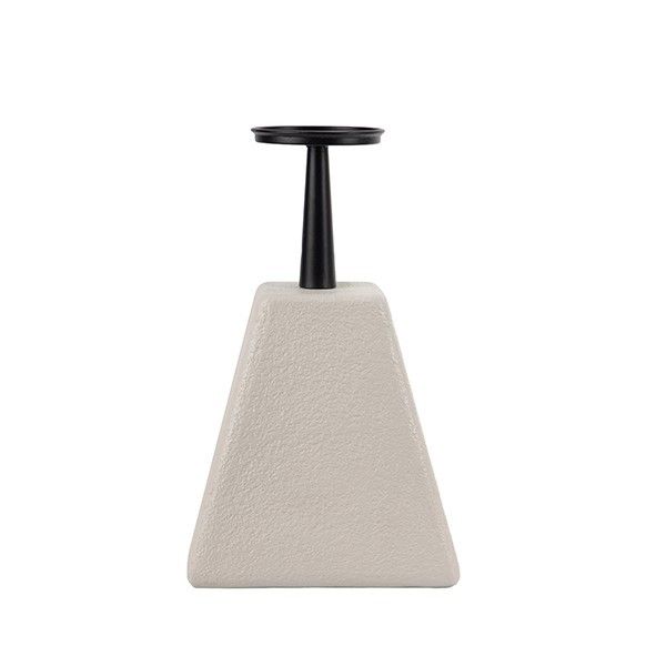 ΚΗΡΟΠΗΓΙΟ MDF - ΜΕΤΑΛΛΙΚΟ ΛΕΥΚΟ - ΜΑΥΡΟ 20x20x43cm Eurolamp 819-01531