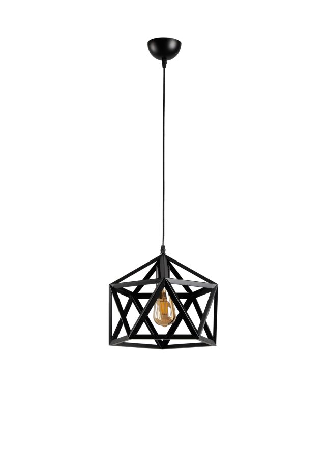 PDC 6068 BK 1/Φ ΜΕΤΑΛΛΙΚΟ ΜΑΥΡΟ ΠΟΛΥΓΩΝΙΚΟ  1ΧΕ27 ARlight 0084683