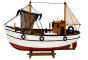 Ξύλινο Παραδοσιακό Καράβι 45 x 13,5 x 34(h)cm,Χρώμα Λευκό - Κόκκινο Lianos 31124