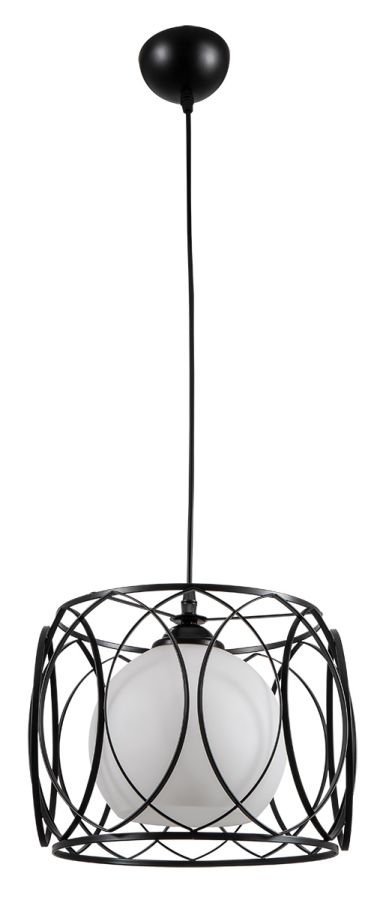 PDC 6078 BK 1/Φ ΜΑΥΡΟ ΚΥΚΛΙΚΟ ΣΧΕΔΙΟ & ΟΠΑΛΙΝΑ 1ΧΕ27 ARlight 0084490