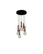 HL-041R-5P MELODY AGED WOOD PENDANT HOMELIGHTING 77-2738