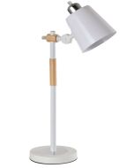 YQ-25110 SAM WHITE METAL-WOOD TABLE LAMP HOMELIGHTING 77-4496