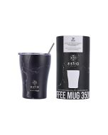 Θερμός Coffee Mug Save the Aegean 350ml Ø7xY13cm Pentelica Black Estia Home Art 01-16913