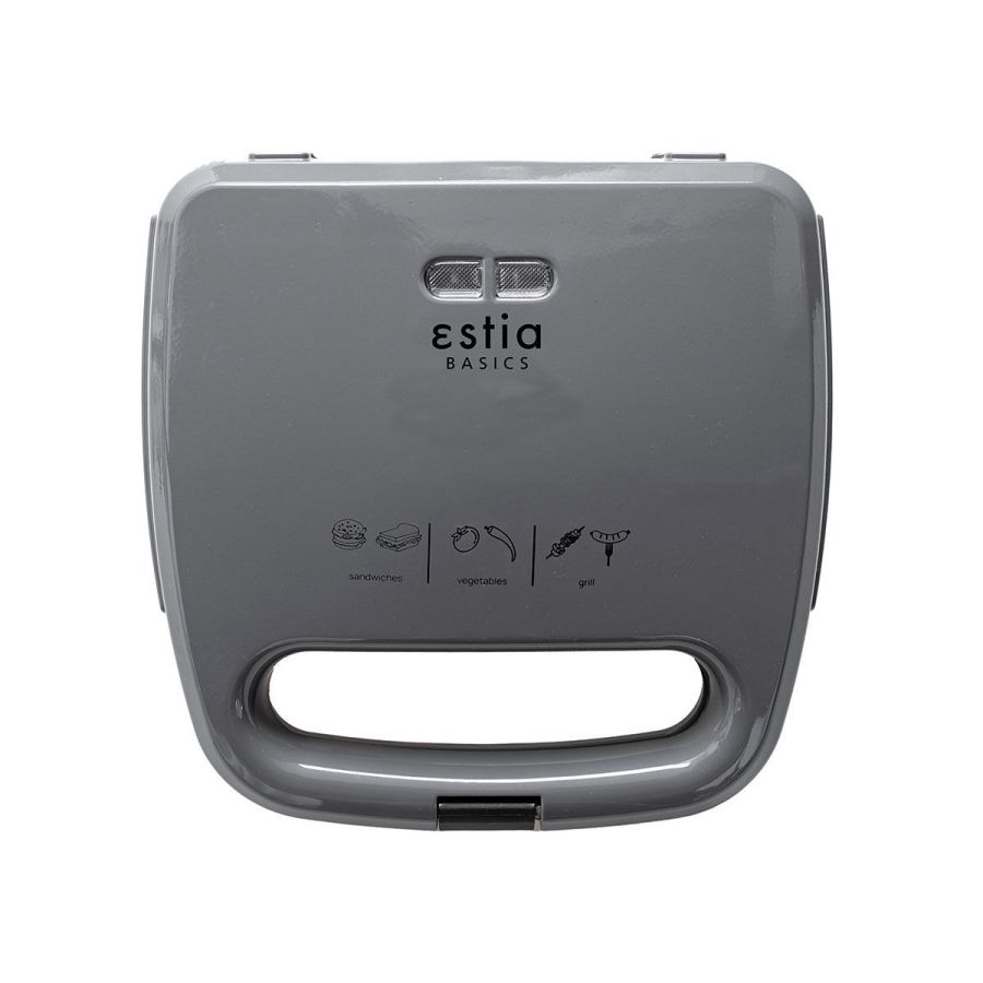 Τοστιέρα Γκρι 750w 2 Θέσεων Estia Home Art Aroma Grey 06-10010
