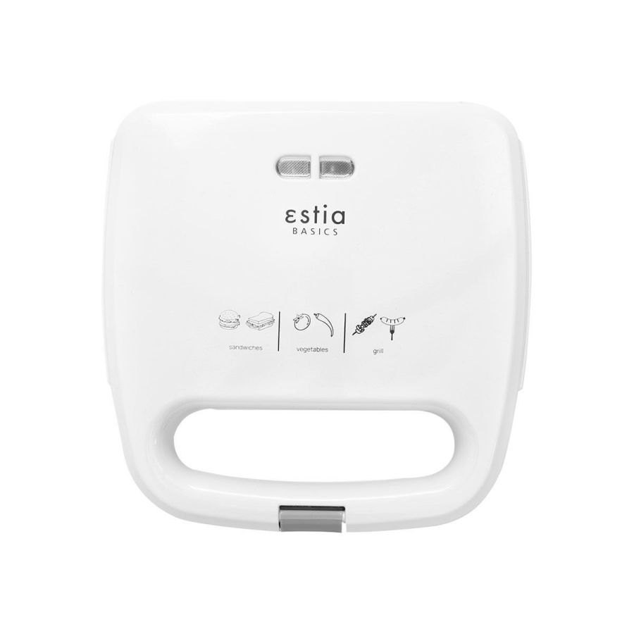 Τοστιέρα 750w Λευκή 2 Θέσεων Estia Home Art Gusto White  06-11154