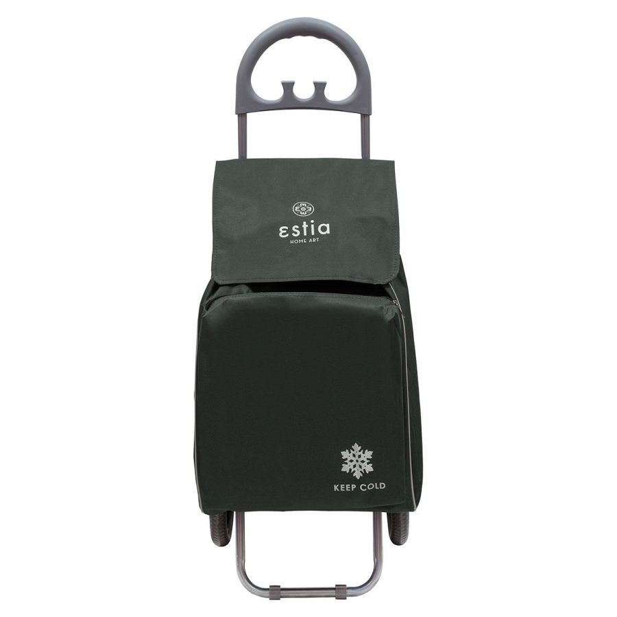 Καρότσι Λαϊκής Υφασμάτινο Γκρι 35,5x23,5xH95,8cm 40lt Estia Home Art  Ecomax 04-9397