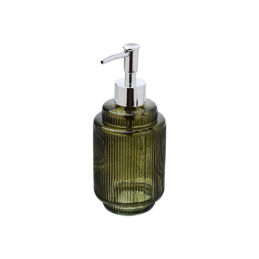 Αντλία Σαπουνιού Γυάλινη Λαδί 380ml Estia Home Art Olive Series 02-14872