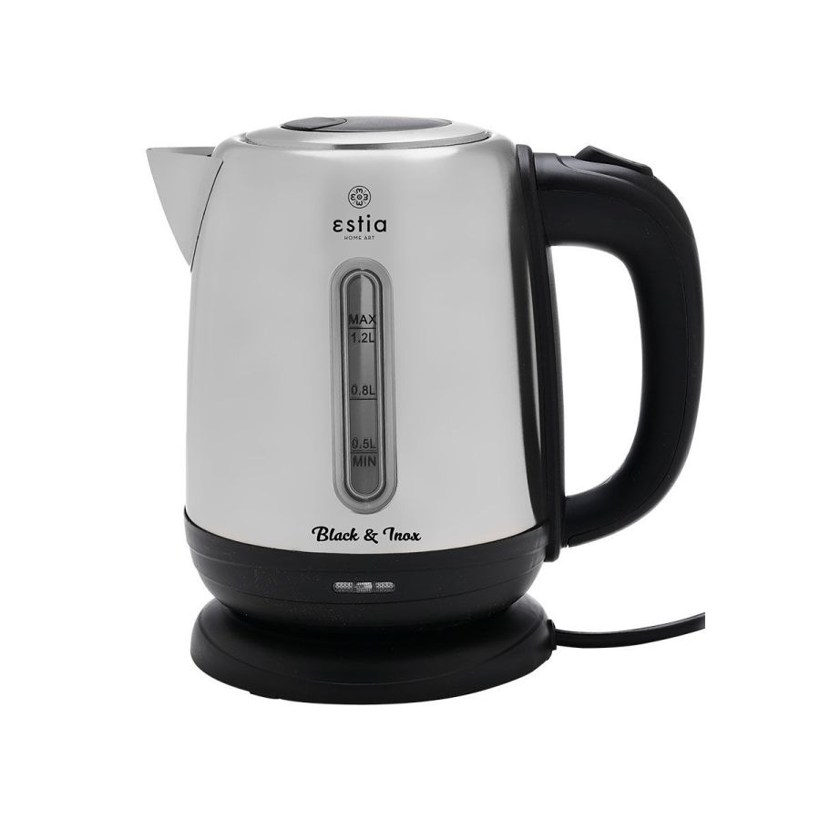 Βραστήρας 630w 1,2lt Ανοξείδωτος Μαύρος & Inox Estia Home Art Black & Inox 06-17248