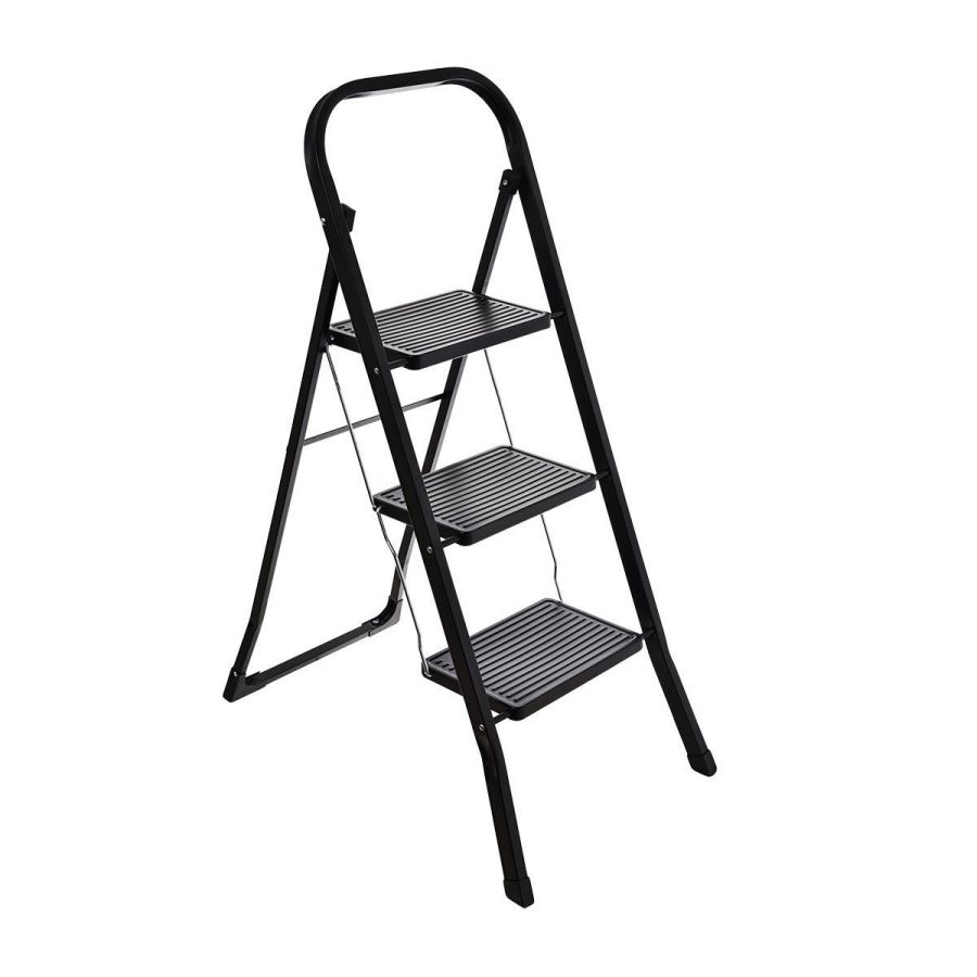 Σκαλοσκαμπώ 46x71x105cm με 3 Σκαλιά Black Estia Home Art 04-14711