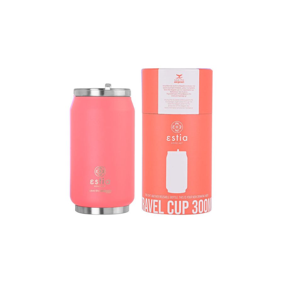 Θερμός Travel Cup 300ml Save the Aegean Fusion Coral Estia Home Art 01-16692