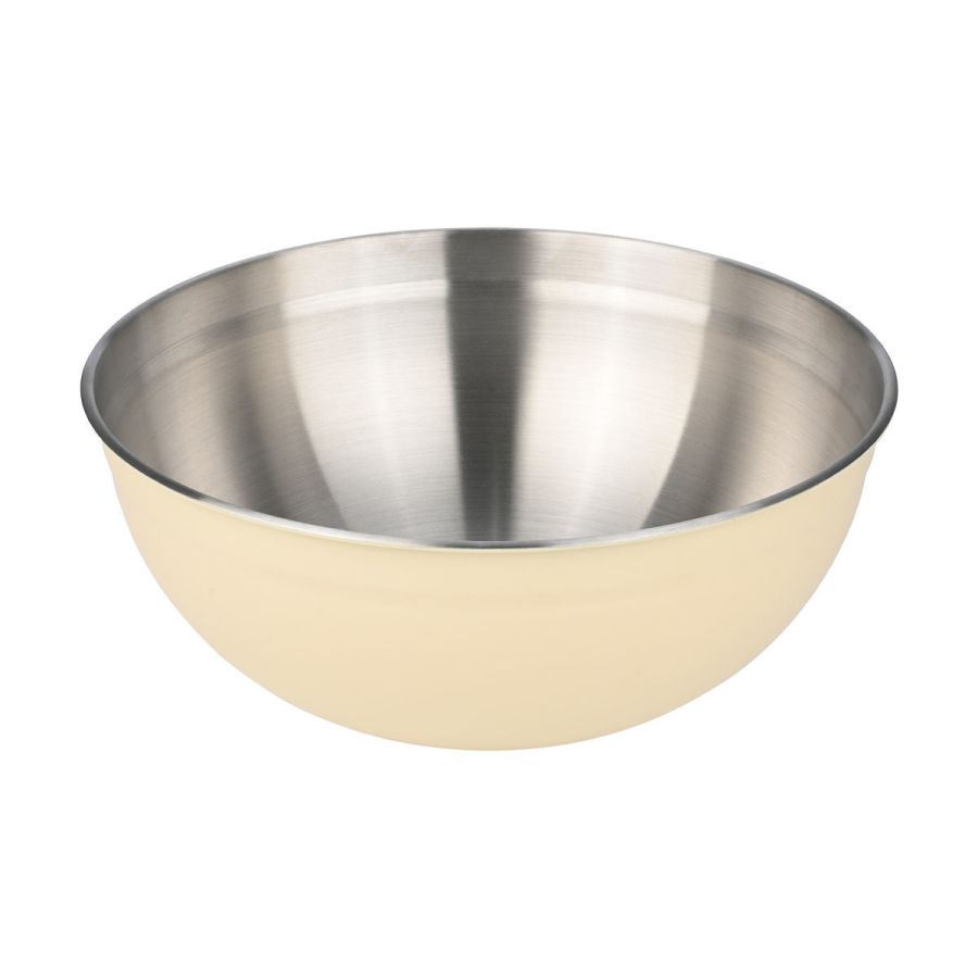 Μπωλ Ανάμειξης Ανοξείδωτο 25cm Estia  Bamboo Essentials Allure Ivory 01-25038