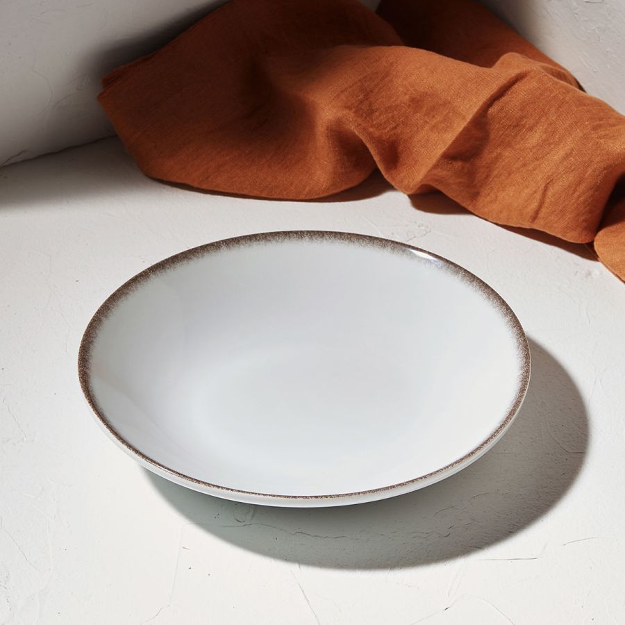 Πιάτο Βαθύ Πορσελάνινο 23cm Estia Home Art Pearl White 07-15350