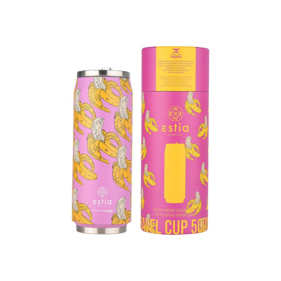 Θερμός 500ml Travel Cup Estia Home Art  Save the Aegean Banana Swirl 01-22815