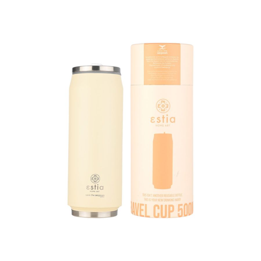 Θερμός 500ml Travel Cup Lily White Estia Home Art  Save the Aegean 01-22761