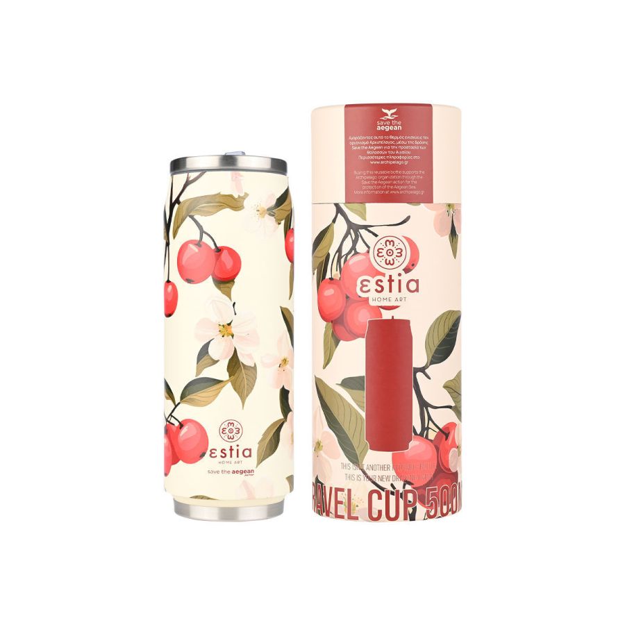 Θερμός 500ml Travel Cup Estia Home Art  Save the Aegean Sakura Whisper 01-22730