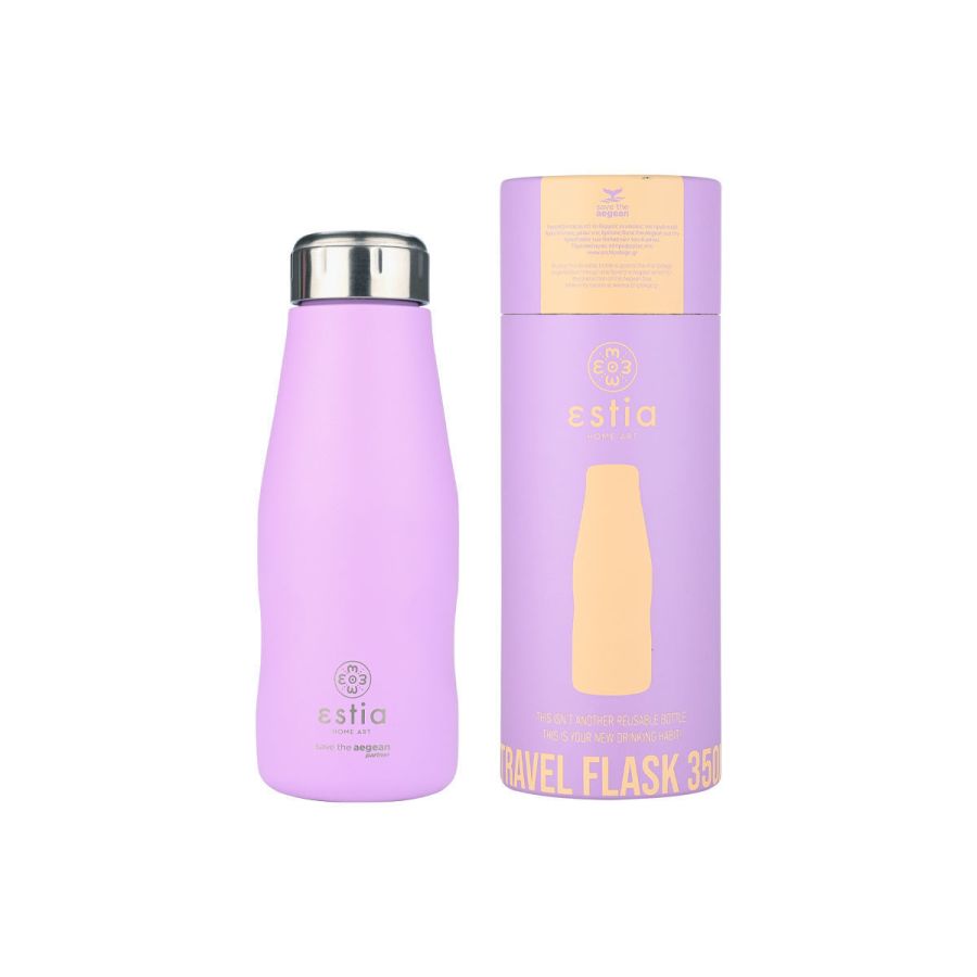 Θερμός 350ml Travel Flask Εstia Home Art Save The Aegean Lavender Purple 01-22358