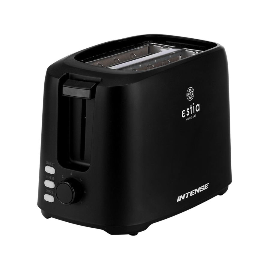 Φρυγανιέρα 2 Θέσεων Μαύρη Ματ 750w 23lt με 7 Επίπεδα Ψησίματος Estia Home Art Intense Dark 06-24604