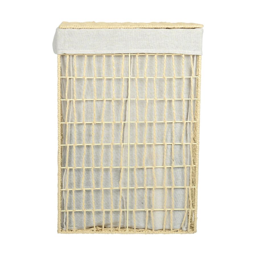 Καλάθι Απλύτων 2 Θέσεων Μπεζ 37x22x55cm Estia Home Art Nest 02-28060