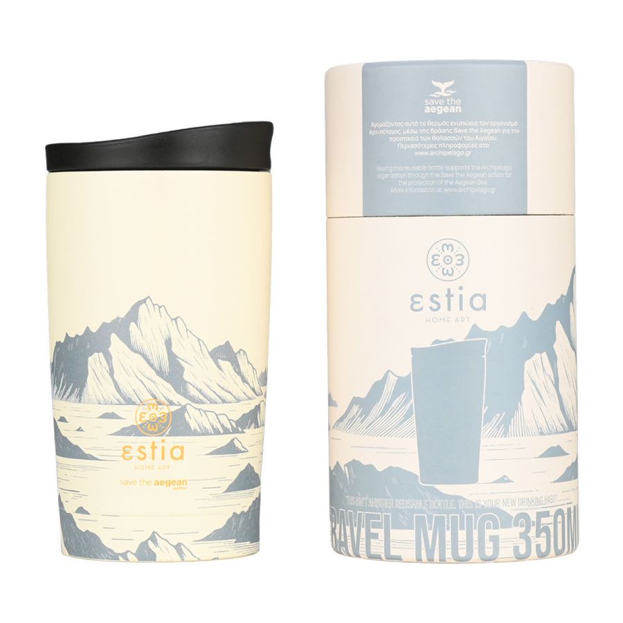 Θερμός Travel Mug 350ml Estia Home Art Save the Aegean Alpine Essence 01-25625