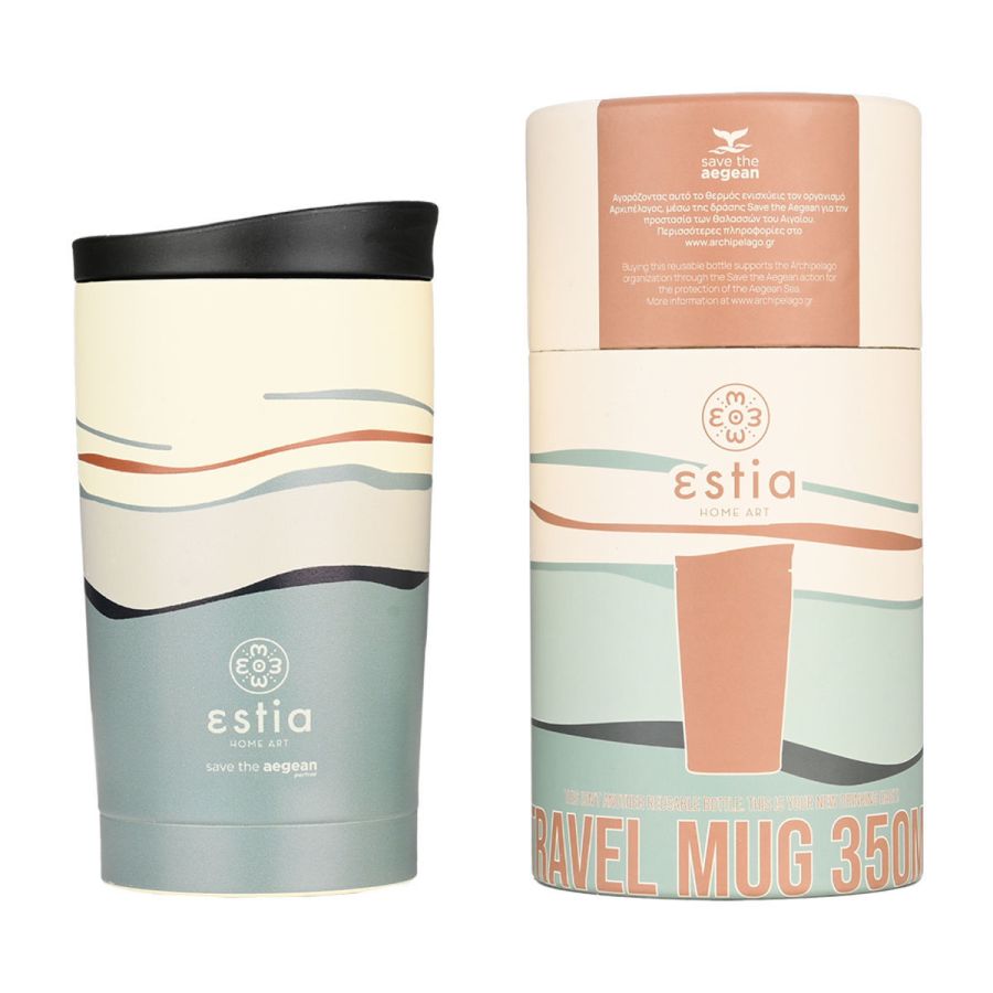 Θερμός Travel Mug 350ml Ecozen Horizon Estia Home Art Save the Aegean 01-25618