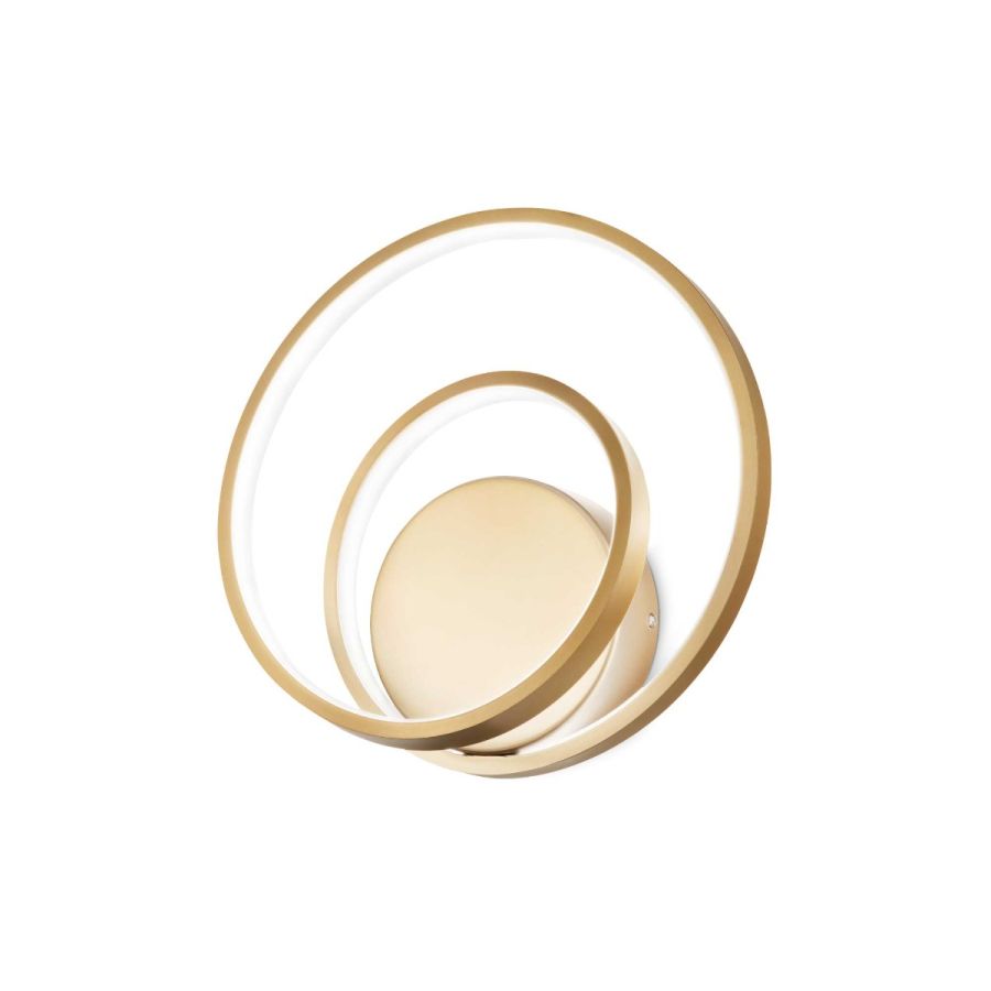 Απλίκα Επίτοιχη L290x80xH300mm Led Dimmablew 28w 3000K 2500lm Brushed Brass Ideal Lux Oz AP Dali 304502