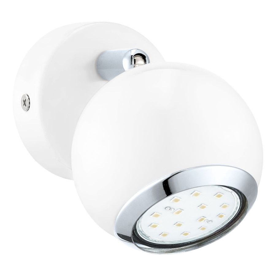 Σποτ Μονόφωτο D7x13cm 1xGU10 2,8w 3000Κ 250lm Ατσάλι Νίκελ-Λευκό Eglo Bimeda 31001