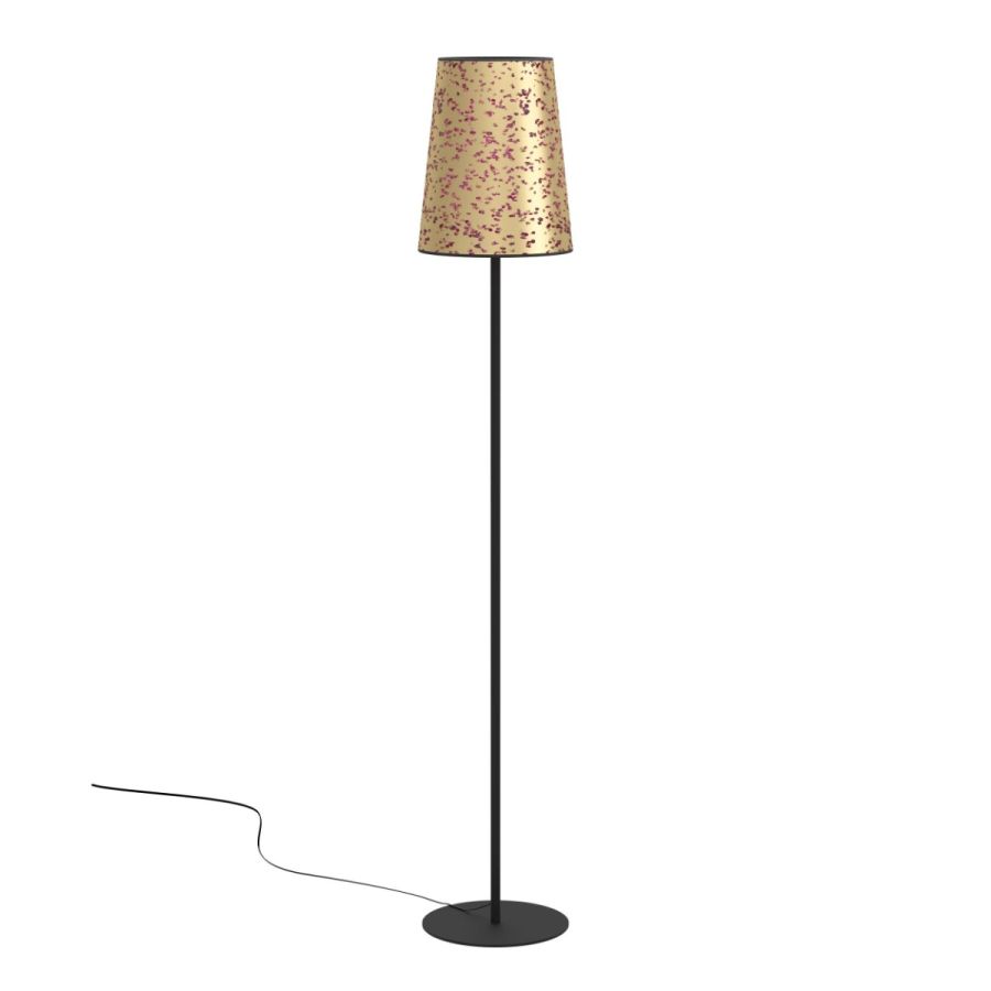 Φωτιστικό Δαπέδου D30xH172,5cm 1xE27 σε Μαύρο-Πολύχρωμο Αμπαζούρ Eglo Castuera 390295