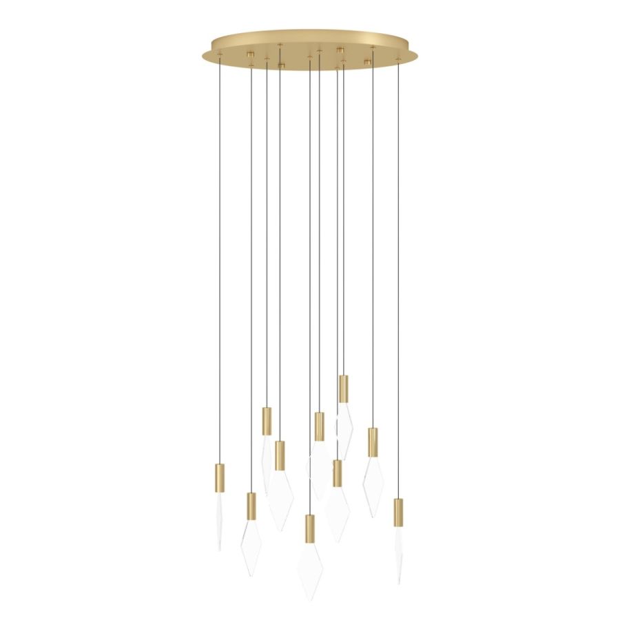Κρεμαστό Φωτιστικό D58xH150cm LED 3000K  Χρυσαφί- Διάφανο Eglo Mirador 390359