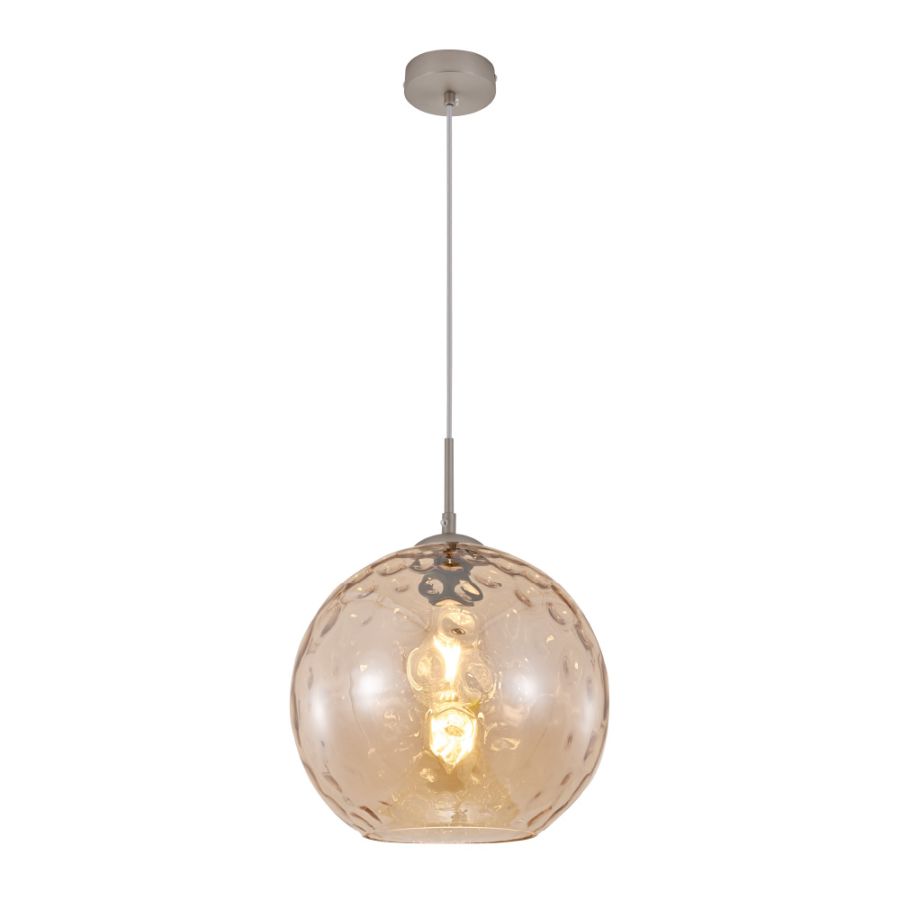 Κρεμαστό Φωτιστικό από Μελί Γυαλί 1xE27 D:30cm Inlight 4039-A-Amber 