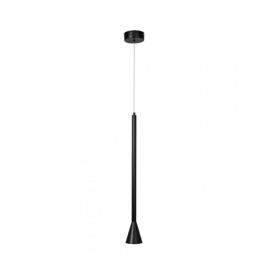 Φωτιστικό Κρεμαστό Ø8xH60cm Led 7w 3000K 650lm  Μαύρο Μέταλλο Inlight 4051-BL