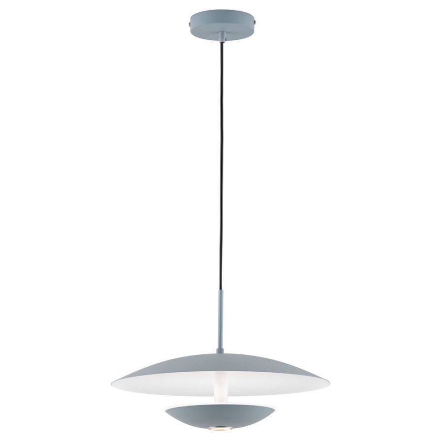 Φωτιστικό Κρεμαστό Μονόφωτο Ø40εκ.Led 16w 3000K 955lm Μέταλλο Γκρι-Λευκό Viokef Monica 4242201